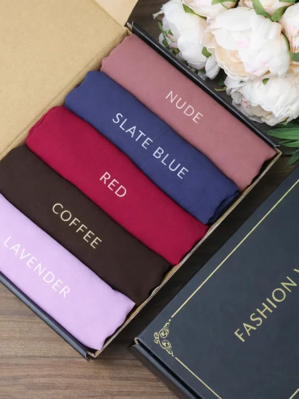 Full Coverage Plain Hijab Combo Set